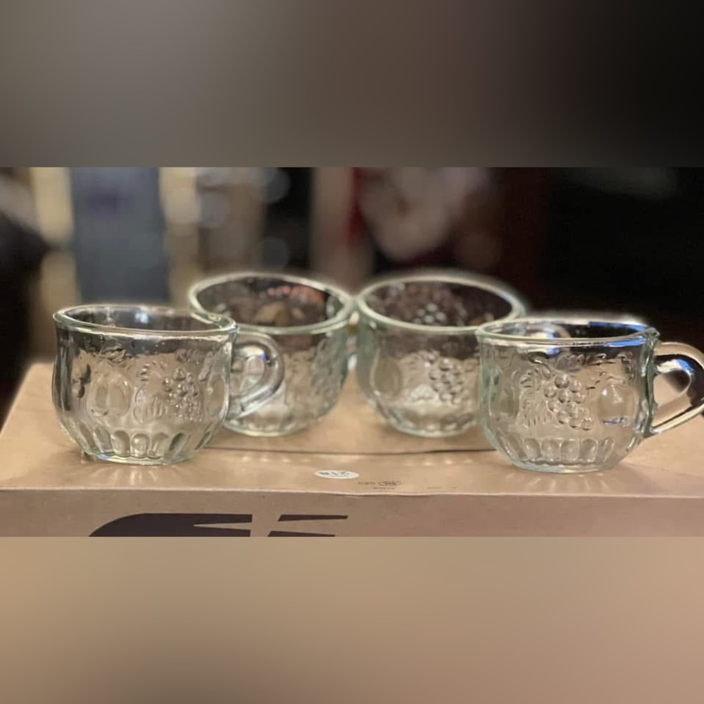 Vintage Set of 12 “Fruit Clear” Punch Cups by Jeannette